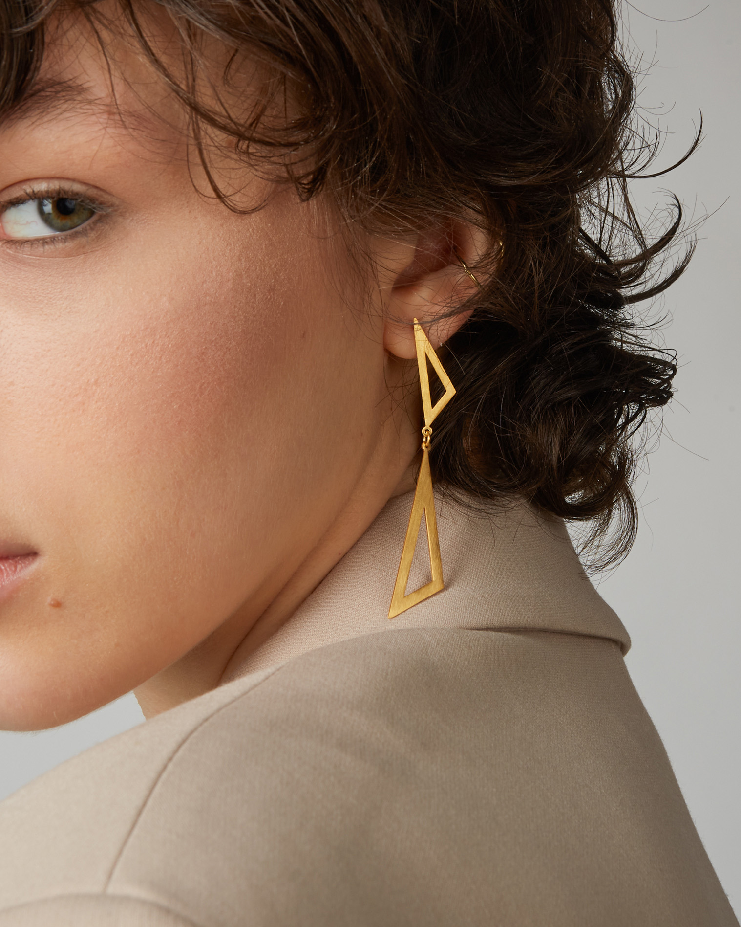 Silver gold plated earrings RIKA 2 Silver gold plated earrings RIKA - Image 2