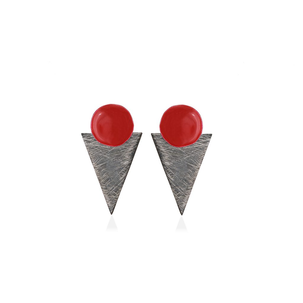 silver-earrings-trois-saturday-red-1