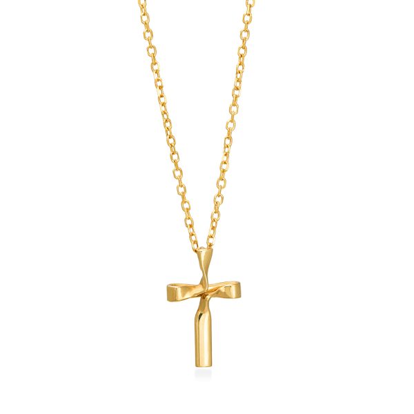 Χρυσός σταυρός 14K yellow RIBBON 1