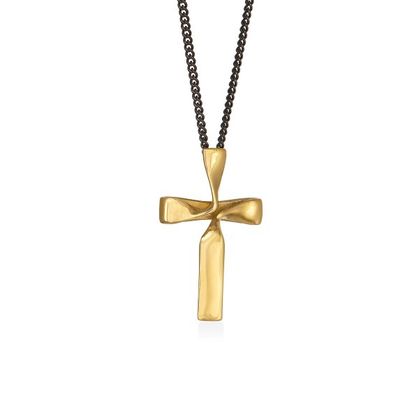 Χρυσός σταυρός 14K yellow RIBBON 2